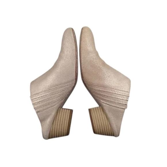 BCBGeneration Shoes Women 7.5 Mule Slip On Clog Leather Metallic Lori Block Heel - Picture 13 of 15